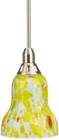 Ls-14091ylw Lite Source Carlota Pendant Lamp With Yellow Glass Shade