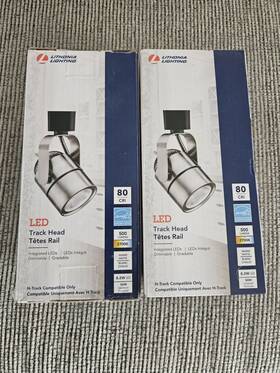 Lithonia Lighting 194995056361 2 Brushed Nickel Integrated Led Track Head Lot Of