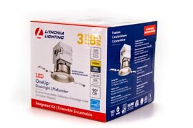 90cri Lithonia One Up 3-inch Nickel Round Direct-wire Led Downlight