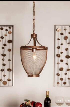59281 Litton Lane Brown Metal Vintage Style 100% Iron Chandelier 20 X 12 / Industrial