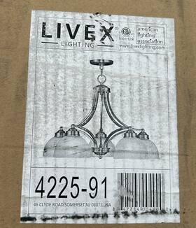 4225-91 Livex Lighting Somerset Chandelier Silver
