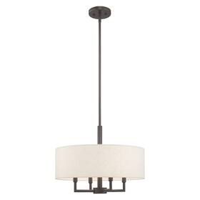 42604-92 Livex Lighting Meridian - Four Light Chandelier English Bronze Finish