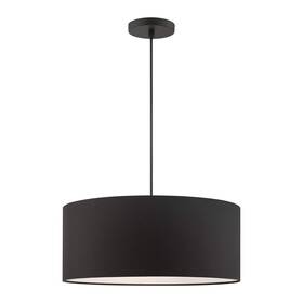 45660-04 Livex Lighting Bainbridge 3 Light Pendant Black 18 X 99
