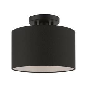 45662-04 Livex Bainbridge Small Semi-flush Lighting In Black