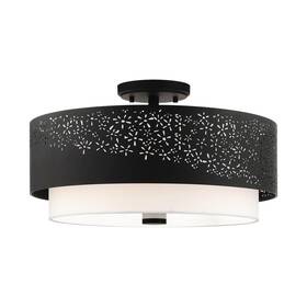 46269-04 Livex Lighting Noria 4 Light Black Ceiling Mount 20 X 11.75