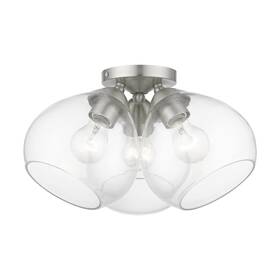 46502-91 Livex Lighting Catania Semi-flush Brushed Nickel