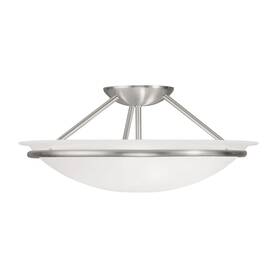 4824-91 Livex Lighting Newburgh 3-light Ceiling Mount Brushed Nickel