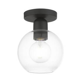 48977-04 Livex Lighting Downtown Sphere Semi-flush Black