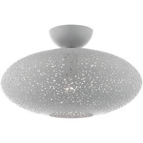 49183-80 Livex Lighting 1 Light Nordic Gray With Brushed Nickel Accents