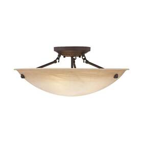 5626-07 Livex 847284001916 Lighting Home 3 Light Bronze Flush Mount Honey Alabaster Glass