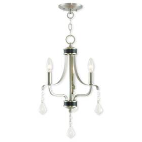 40783-91 Livex 847284050105 Lighting Laurel 3 Light Mini Chandelier 13 Inch X 20 Brushed Ni