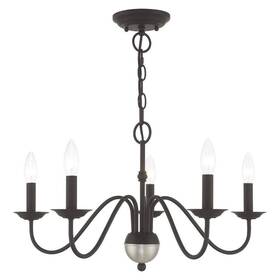 Livex 847284061965 Lighting 5 Lt Black Chandelier