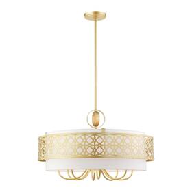 Livex 847284073210 Lighting Alloy Steel 9light Chandelier For Home Decor Gold Pendant Ceiling