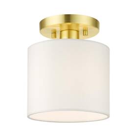 41094-12 Livex 847284079502 Lighting Meridian Collection 1 Light Semi Flush Off-white