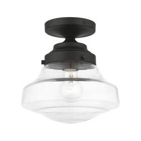 41291-04 Livex 847284080546 Lighting Avondale Semi-flush Black