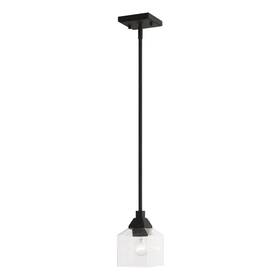49761-04 Livex 847284082625 Lighting Aragon 1 Light Mini Pendant In Black