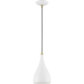 41171-13 Livex 847284084230 Lighting Amador Mini Pendant Textured White With Antique Brass A