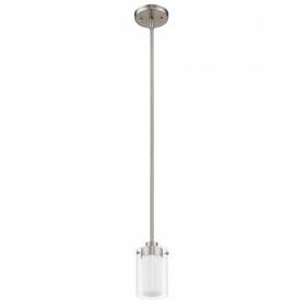 1540-91 Livex Lighting Manhattan Mini Pendant Brushed Nickel Hanging Lamp