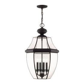 2357-04 Livex Lighting Monterey - 4 Light Outdoor Pendant Lantern In Traditional