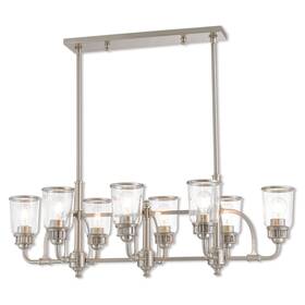 40028-91 Livex Lighting 40028 Lawrenceville 8 Light 21 Inch W Linear Chandelier - Nickel