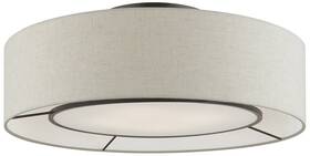 40144-92 Livex Lighting Ellsworth 21 Inch Wide English Bronze Drum Ceiling Light