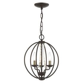 40913-07 Livex Lighting Mini Chandelier Semi Flush Globe Convertible Arabella Bronze Brass 40913-07 Livex Lighting Mini Chandelier Semi Flush Globe Convertible Arabella Bronze Brass