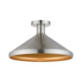 40950-91 Livex Lighting Geneva Semi-flush Mount Brushed Nickel New