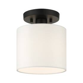 41094-04 Livex Lighting - Meridian 1 Light Semi-flush Mount 7 Inches Wide By 8.5