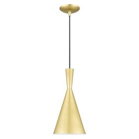 41185-33 Livex Lighting Waldorf Pendant Light Soft Gold And Polished Brass Accents