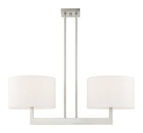 42403-91 Livex Lighting 42403 Hayworth 2 Light 30 Inch W Linear Chandelier - Nickel