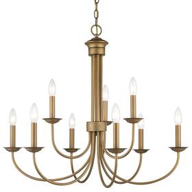 42687-48 Livex Lighting 42687 Estate 9 Light 30 Inch W Taper Candle Style - Gold