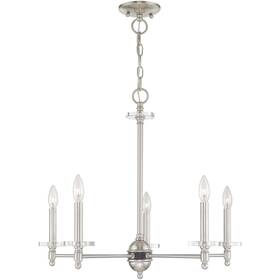 42705-91 Livex Lighting Bennington Chandelier Brushed Nickel