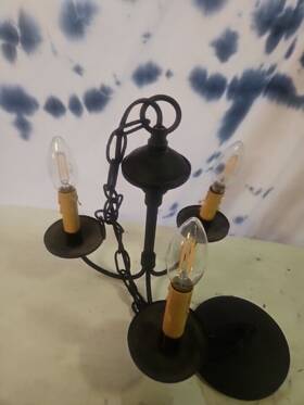 4453-04 Livex Lighting Heritage 3 Light Black Mini Chandelier