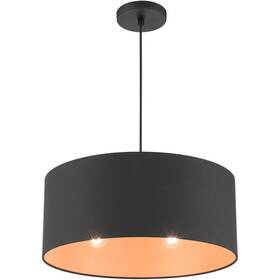 45610-04 Livex Lighting Sentosa 3 Light 18 Inch Black Pendant Ceiling