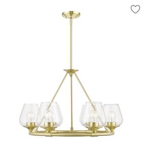 Hillbrook-6 Livex Lighting 46726-12 Viance Light Satin Brass Chandelier 3487n