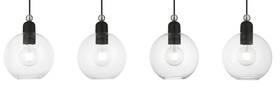 48976-04 Livex Lighting 48976 Downtown 4 Light 8 Inch W Commercial Linear - Black / Brushed