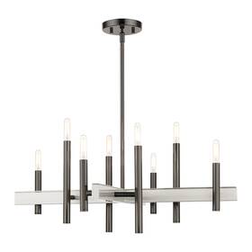 49348-46 Livex Lighting 49348 Denmark 8 Light 28 Inch W Chandelier - Black