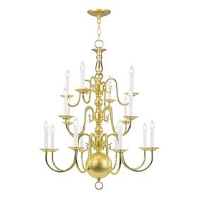 5016-02 Livex Lighting - Williamsburgh 16 Light Chandelier In Traditional Style 27