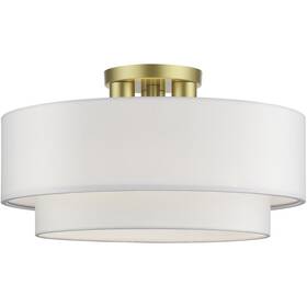 50306-33 Livex Lighting Manorwood Semi-flush Mount Soft Gold