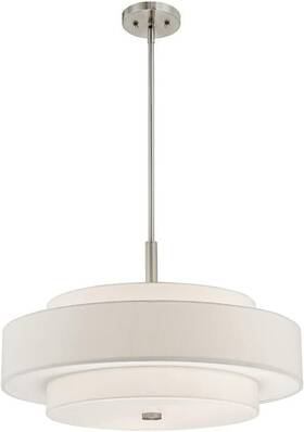 50875-91 Livex Lighting Meridian Pendant Brushed Nickel