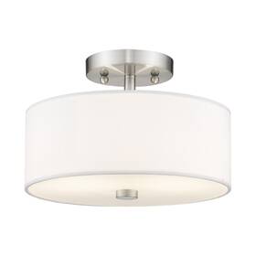 51052-91 Livex Lighting - Meridian 2 Light Semi-flush Mount In Modern Style 11 Inches
