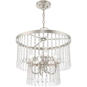 51064-91 Livex Lighting Elizabeth Chandelier Brushed Nickel