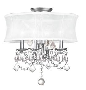6304-91 Livex Lighting Newcastle Mini Chandelier Brushed Nickel