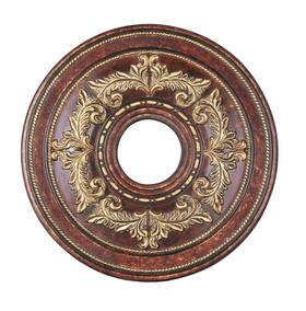 8205-63 Livex Lighting 696722679558 Ceiling Medallion In Verona Bronze With Aged Gold Leaf Accents