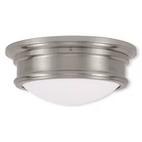 7342-91 Livex Lighting Astor 2 Light Brushed Nickel Ceiling Mount