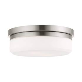 7392-91 Livex Lighting Stratus 2 Light Brushed Nickel Flush Mount Or Wall