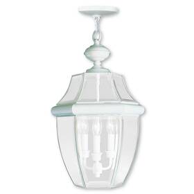 2355-03 Livex Lighting 847284009790 Lighting3-light White Outdoor Chain Lantern -