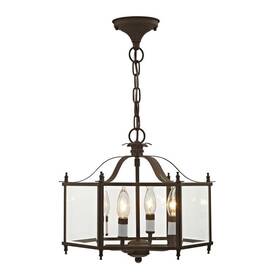Livex Lighting 847284028685 Livingston 4 Light Bronze Convertible Chain