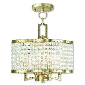 Livex Lighting 847284051089 Grammercy Winter Gold Mini Crystal 4-light