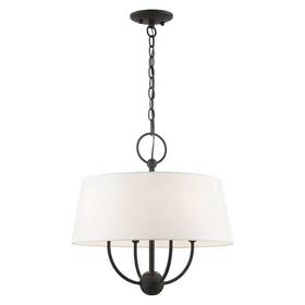 Livex Lighting 847284073913 Ridgecrest Black 4 Light Pendant Chandelier - 18 Inch W X 18.75